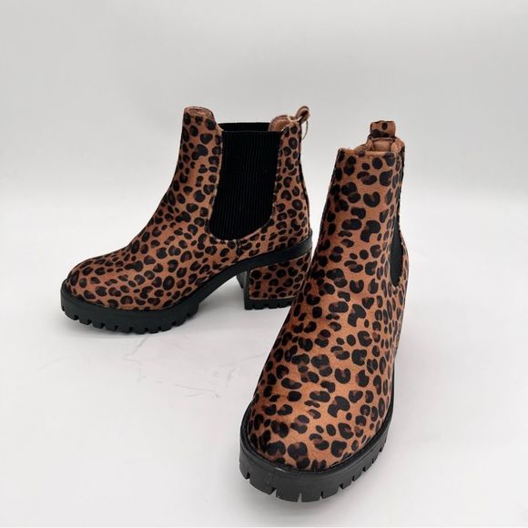 SEVEN7 Women’s Berlin Lug Sole Bootie Leopard 7 - Picture 10 of 11